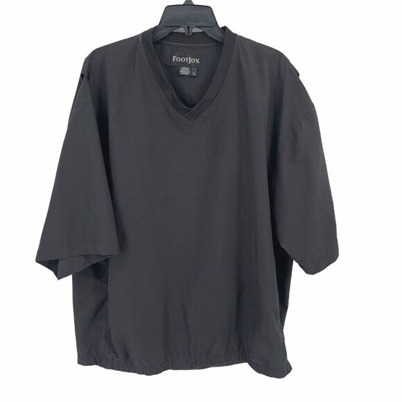 FootJoy Mens Golf Pullover Windbreaker Shirt Size L Short Sleeve V Neck - Picture 1 of 6